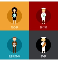 Profession set vector image
