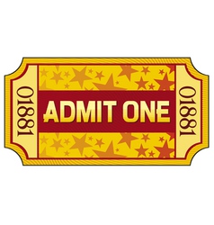 Admit one ticket vector image