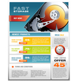 HD Hard Disk Sale Promotional Brochure vector image