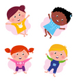 Multi cultural kids vector image