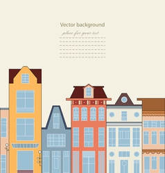 Card with houses vector image