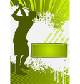 Golf grunge poster template vector image