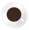 Black coffee in white mug vector image