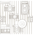 Vintage seamless pattern with camera vector image