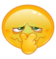 Bad smell emoticon vector image