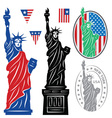 Statue Of Liberty and flags vector image