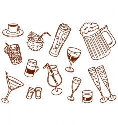 Drinks vector image