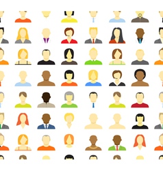 Account icons of men and women Seamless background vector image