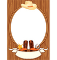 Cowboy rope frame Cowboy rope frame vector image