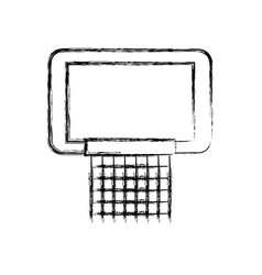 Sketch draw basketball hoop Sketch draw basketball hoop vector image
