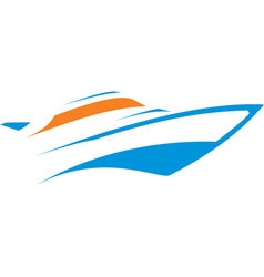 Floating yacht vector image