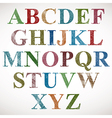 Vintage style alphabet vector image