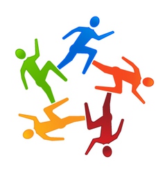 Team Runners 5 vector image
