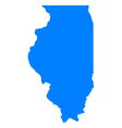 Map of Illinois vector image