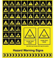Hazard signs vector image