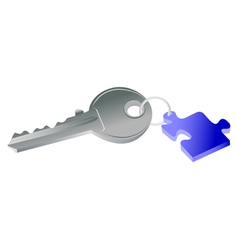 Key to puzzle concept vector image