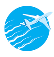 Airplane passenger plane in blue sky vector image
