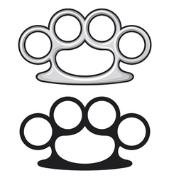 Brass knuckles vector image