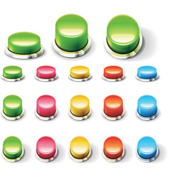 Set of glossy empty buttons vector image