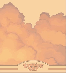 Evening sky vector image