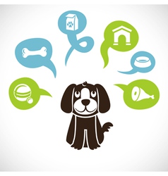 Funny cartoon dog vector image