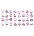 Cake Icons Set vector image