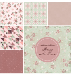 Vintage Retro Patterns vector image