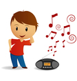 Young boy dance vector image
