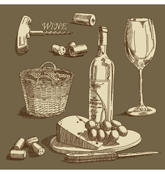 Wine background vector image