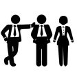 Team of 3 business people vector image
