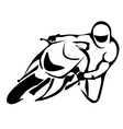 Motorcicle driver symbol vector image