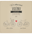Funny grunge retro wedding invitation vector image