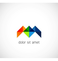 Modern triangle abstract business symbol vector image