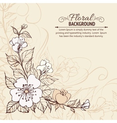 Abstract flower background vector image