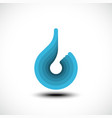 Abstract blue water drop icon Abstract blue water drop icon vector image
