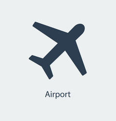 Airport icon airplane sign vector image