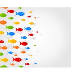 School of fishes background vector image