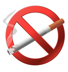 The sign no smoking vector image