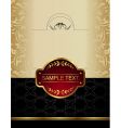 Gold wine label vector image
