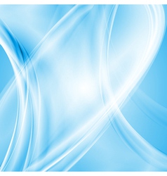 White and blue waves vector image