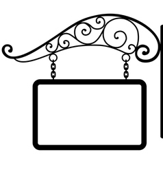 Signboard and retro metal decoration vector image