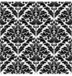 Monochrome damask seamless vector image