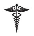 Abstract black caduceus sign vector image
