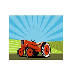 Vintage Tractor Retro vector image