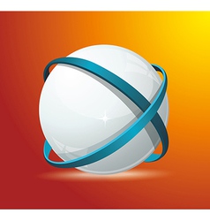 Abstract globe symbol internet and social network vector image