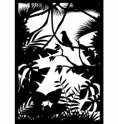 Tropical forest vector image