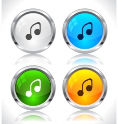 Metal web buttons vector image