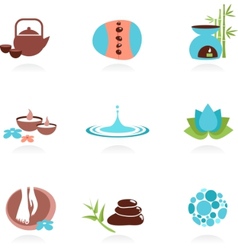 Collection of spa and zen icons vector image