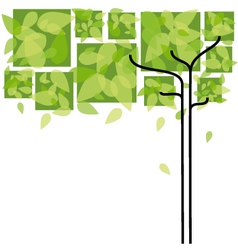 Abstract green tree background vector image