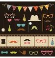 Set of retro party elements vector image
